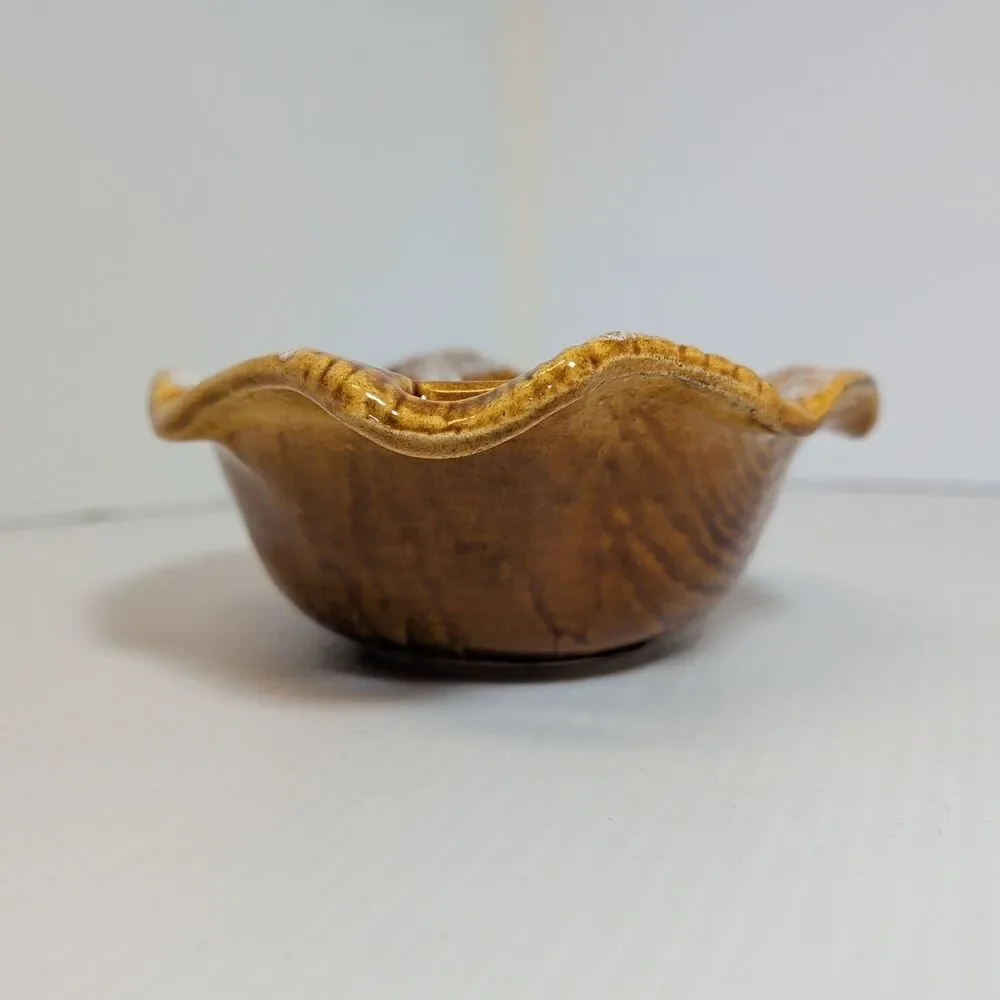 MCM California Pottery Dip Dish Faux Bois B412 - Excellent Condition